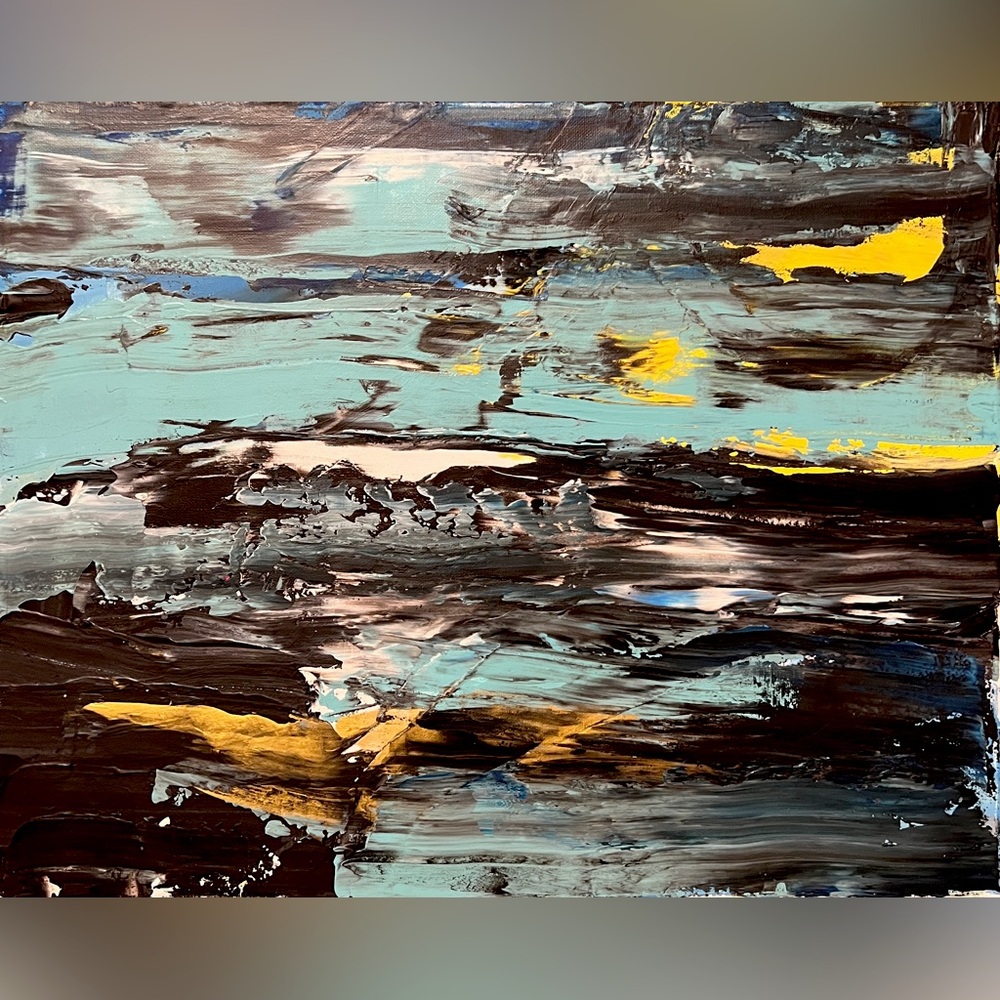 Handcrafted Mixed Media Painting of Acrylic. Made by palette knife. Artist COA